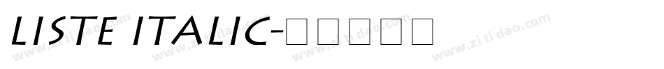 Liste Italic字体转换